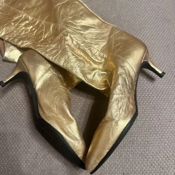 Free People Gold Sloane Boots - Picture 6 of 7